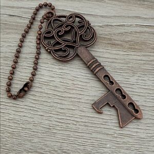 vintage-style skeleton key bottle opener